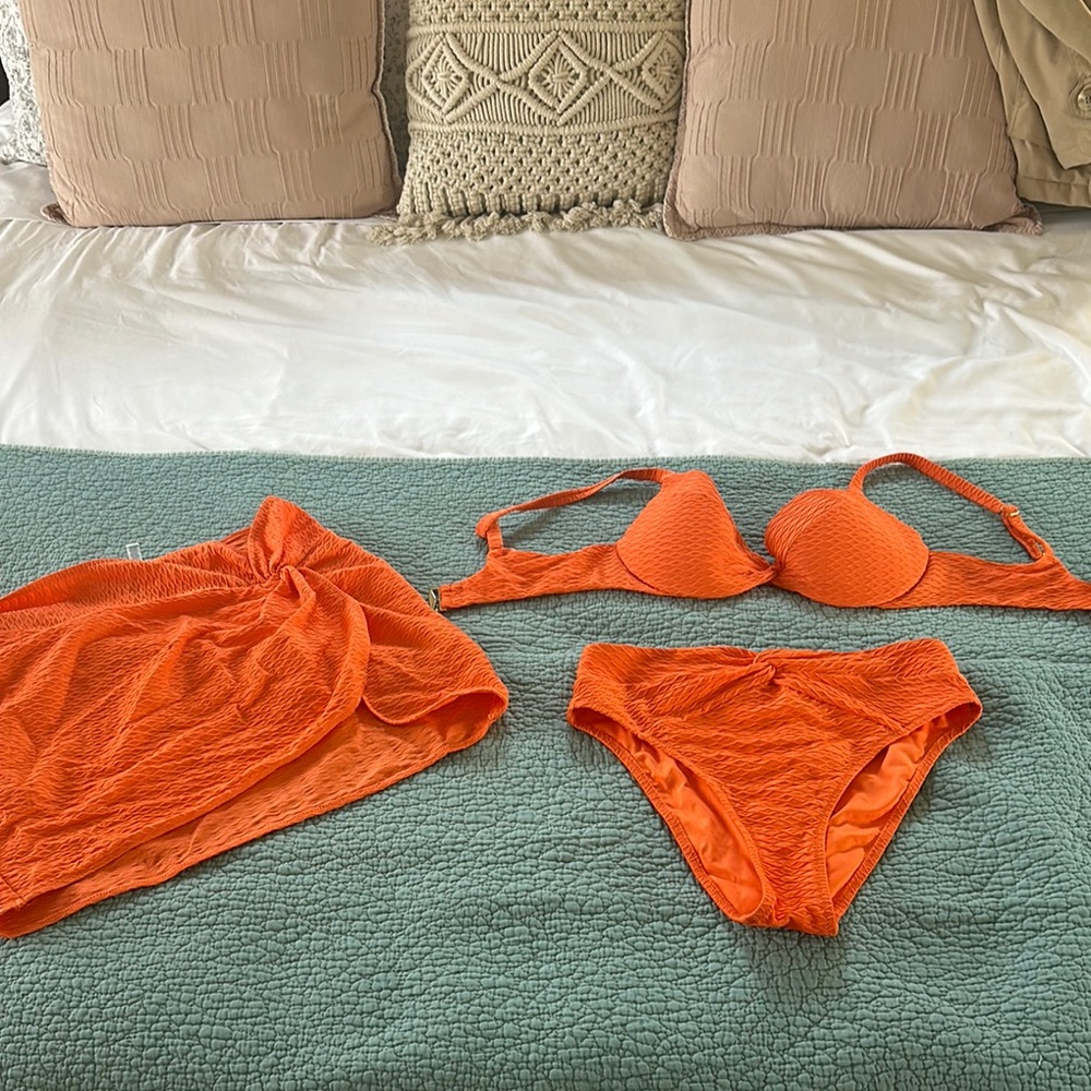 Vibrant Orange Bikini Set